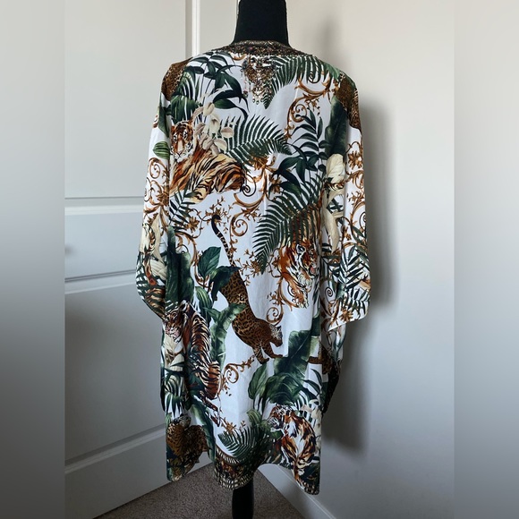 NWT - Authentic - Camilla - Silk Lace-Up Kaftan/poncho - 100% silk - OS - Picture 3 of 11